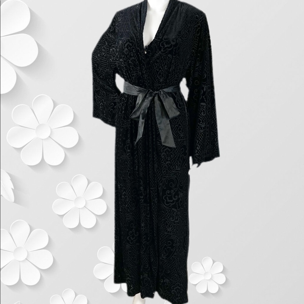 Soma Burnout Velvet Long Robe & Nightgown Set S/M